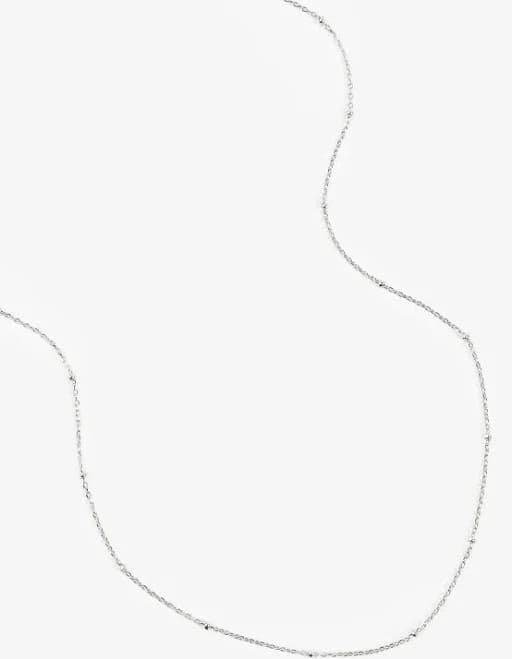 maurices Women's Everyday Layers Silver Beaded Chain Necklace