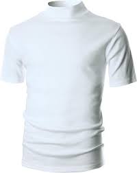 Ohoo Mens Short Sleeve Mock Turtleneck Basic Tops Lightweight Slim Fit Pullover Sweater, Dct101-white, S: Buy Online at Best Price in UAE - Amazon.ae