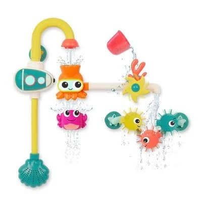 B. toys Wonder-Full Waterworks Bath Pump Toy & Drip Cups