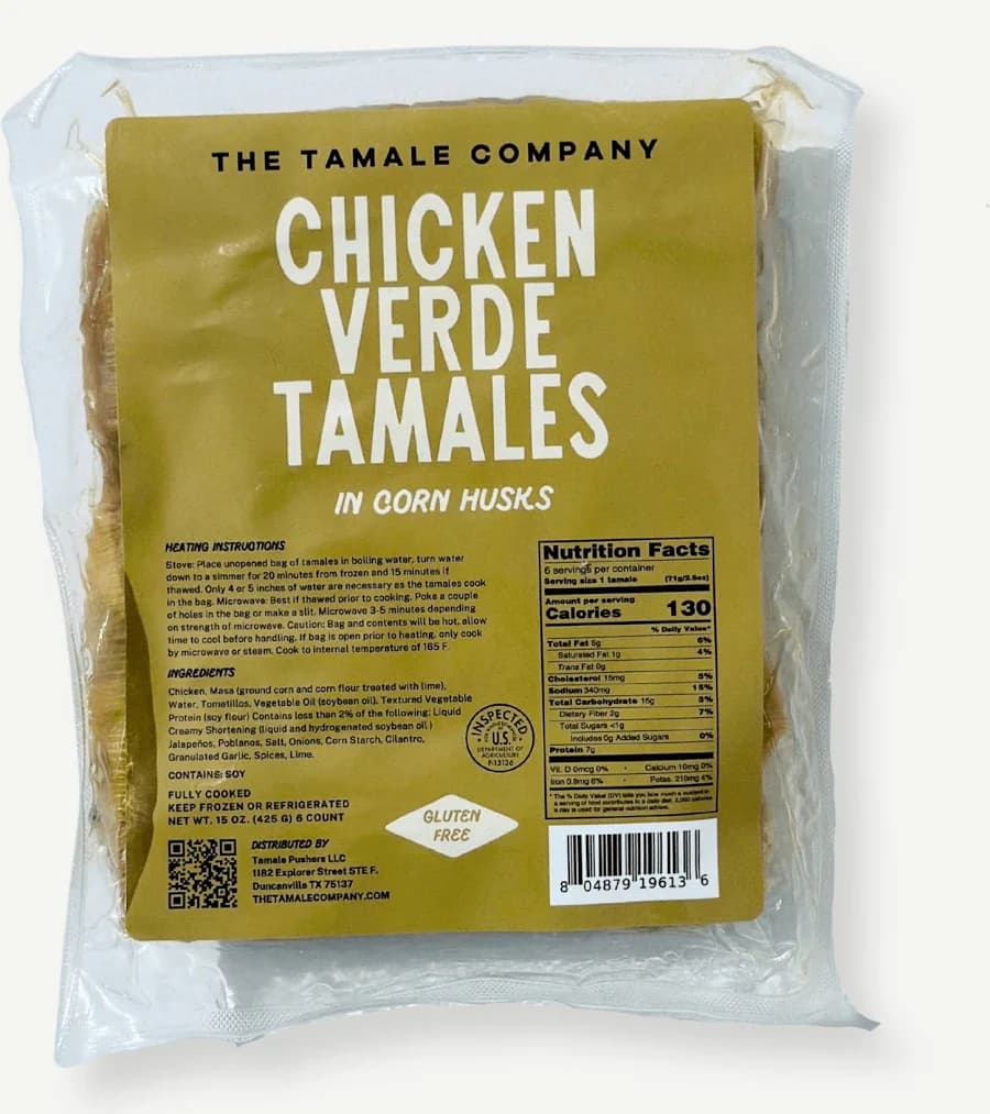 Dozen Chicken Verde Tamales