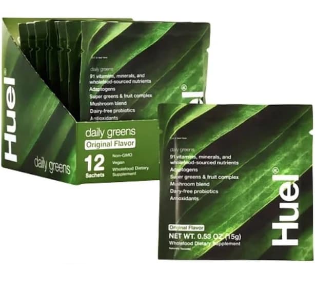 Huel Daily Greens Sachets 12 on-the-go Supergreens powder Sachets Exp 1/2027