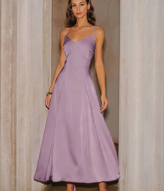 Rihoas Satin Slip Maxi Dress