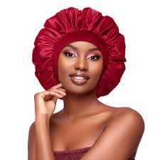 SkyAuks Women's Satin Silk Hair Bonnets for Sleeping, Satin Silk Bonnet for Sleeping, Widesoft Band Satin Sleep Cap, Hair Wrap for Curly Hair showercap, Winered - Walmart.com
