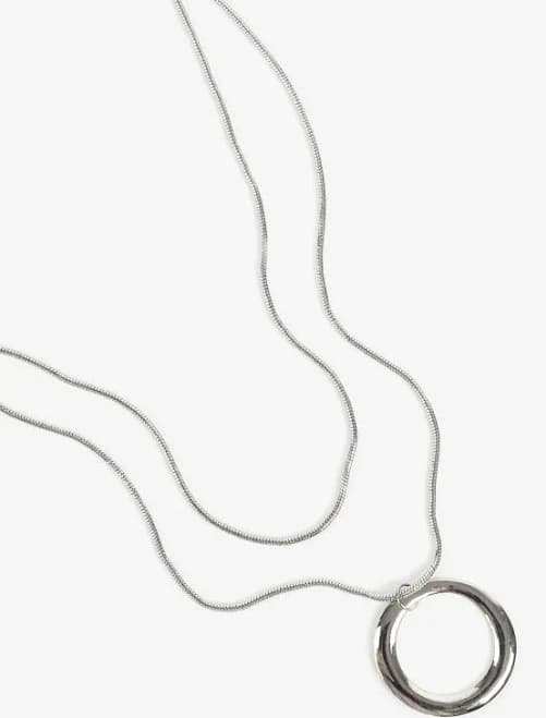 maurices Women's Silver Open Circle Pendant Necklace