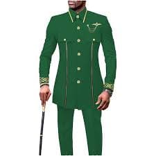 Men`s Suits African Clothes Slim Fit Embroidery Single Breasted Zip Blazer and Pants Set Formal Outfits 592 1 Small at Amazon Men's Clothing store