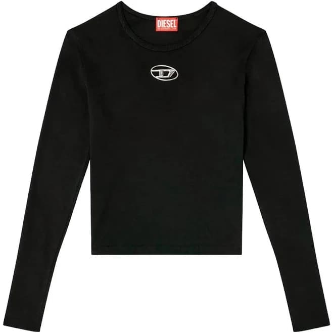 Diesel Long-sleeve Top With Cut-out Detail - Black