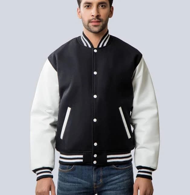 Wool and Leather Letterman Jacket