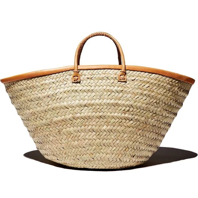 TO THE MARKET Large Woven Tote