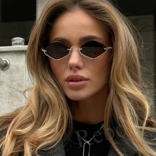 Slim Metal Oval Sunglasses