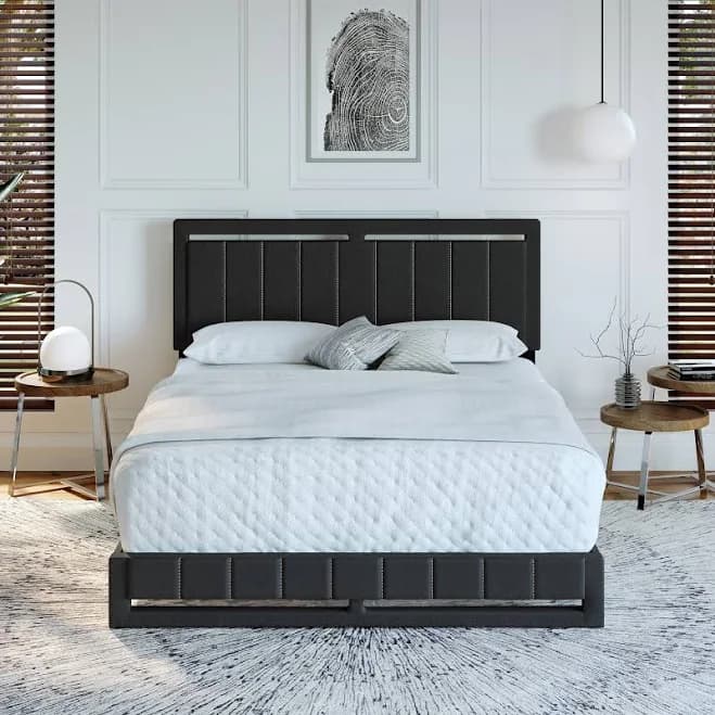Boyd Sleep Senata Upholstered Linen Platform Bed