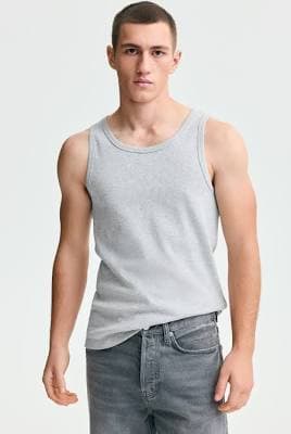 H&M Men's Slim-Fit Ribbed Tank Top