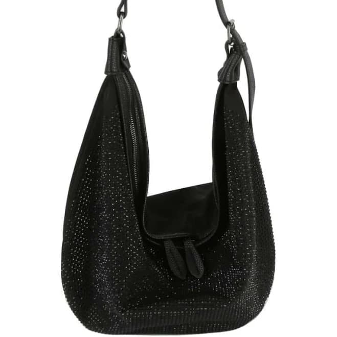 Dazzling Rhinestone Hobo Handbag