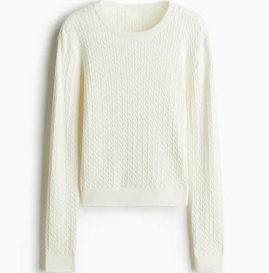 H&M Ladies Cable-Knit Sweater