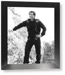 Framed Print of Timothy Dalton as James Bond 007 in Gibraltar, The Living Daylights Print. Framed Print from Memory Lane