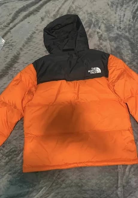The North Face Orange And Black Puffer Jacket Brand Women’s