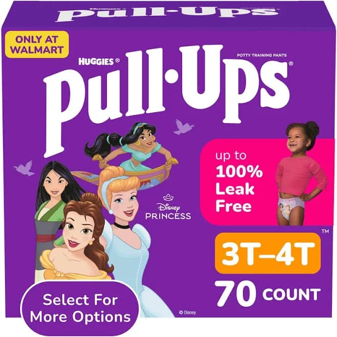 Pull-ups Girls' Potty Training Pants, 3t-4t (32-40 lbs), 70 Count (Select for More)