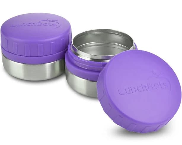 LunchBots Rounds Leak Proof 4 oz. Stainless Snack Container Jar