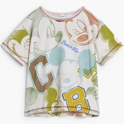 Desigual Girls' Mickey Mouse Vintage T-Shirt