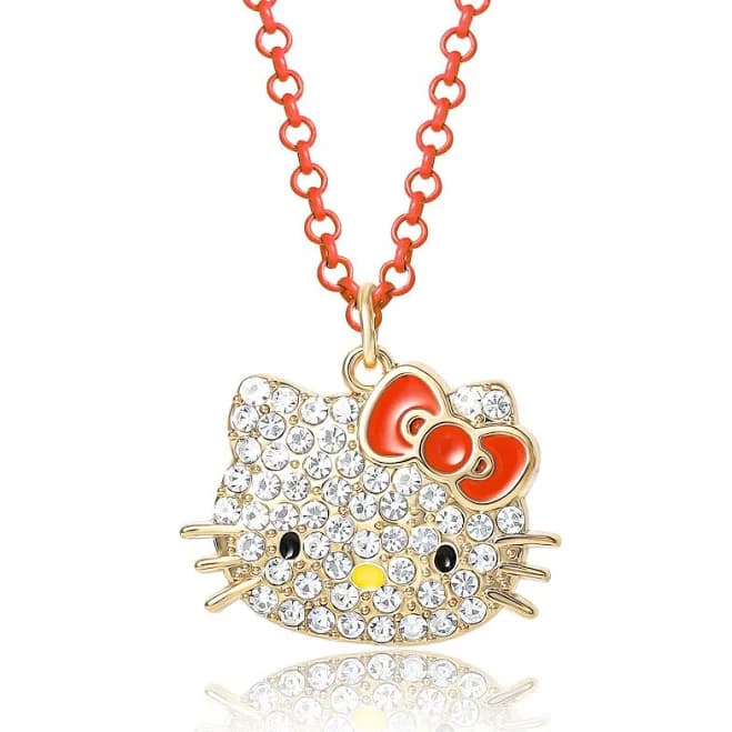 Hello Kitty Crystal Pendant Necklace