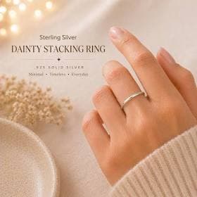 Sterling Silver Thin Stacking Ring Dainty Minimalist Band 1mm 2mm 4mm