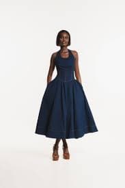 Diane Denim Midi Dress | OFUURE | Wolf & Badger