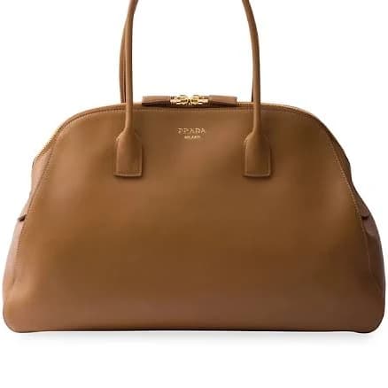 PRADA Women's Large Grain Leather Tote Bag