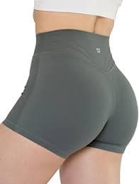 TomTiger Workout Shorts for Women High Waist Gym Fitness Running Yoga Bike Active Exercise Women's Short Tummy Control 5" (S, Pepper Red): Buy Online at Best Price in UAE - Amazon.ae
