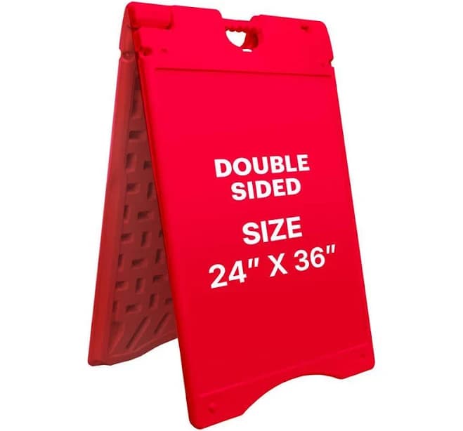 Jumbl A Frame Sandwich Board Display Sidewalk Sign with PVC Sign Protector