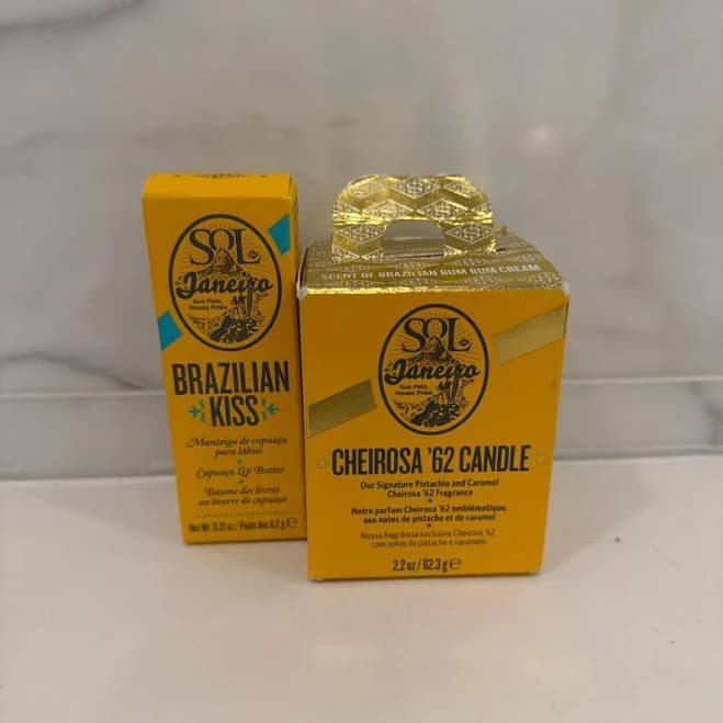 Sol de Janeiro Cheirosa 62 Candle + Brazilian Kiss Balm Set | BRAND NEW! - New Home