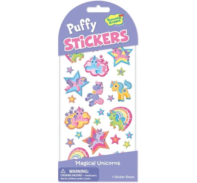 Magical Unicorn Puffy Stickers