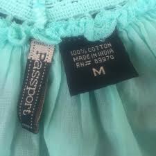 Passport Peasant Top Womens M Aqua V Neck Sleeveless Ruffle Cottagecore Y2K | eBay