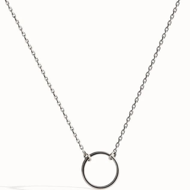 Sterling Silver Karma Circle Eternity Necklace