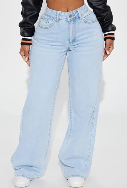Fashion Nova Billie Low Slung Straight Leg Non Stretch Jeans