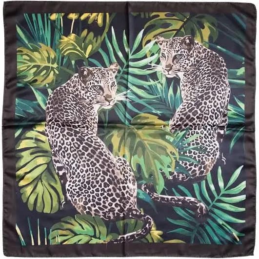 Leopard Satin Bandana