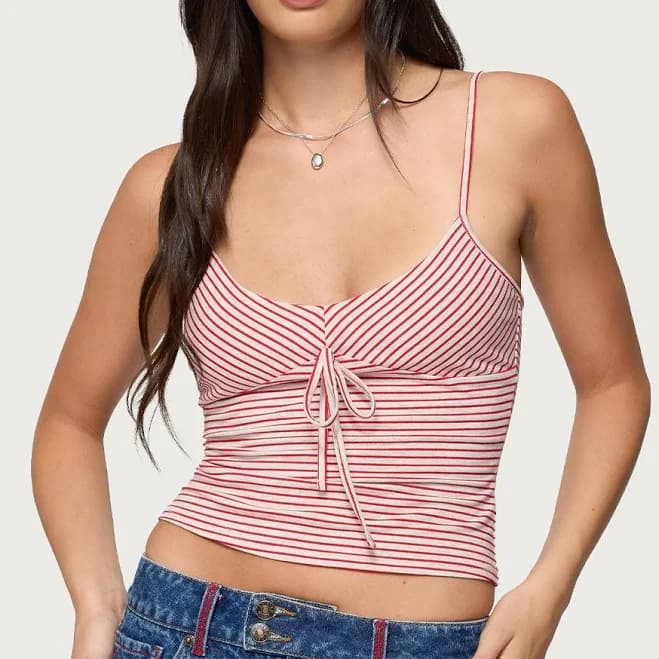 Edikted Women's Tova Striped Scoop Tank Top