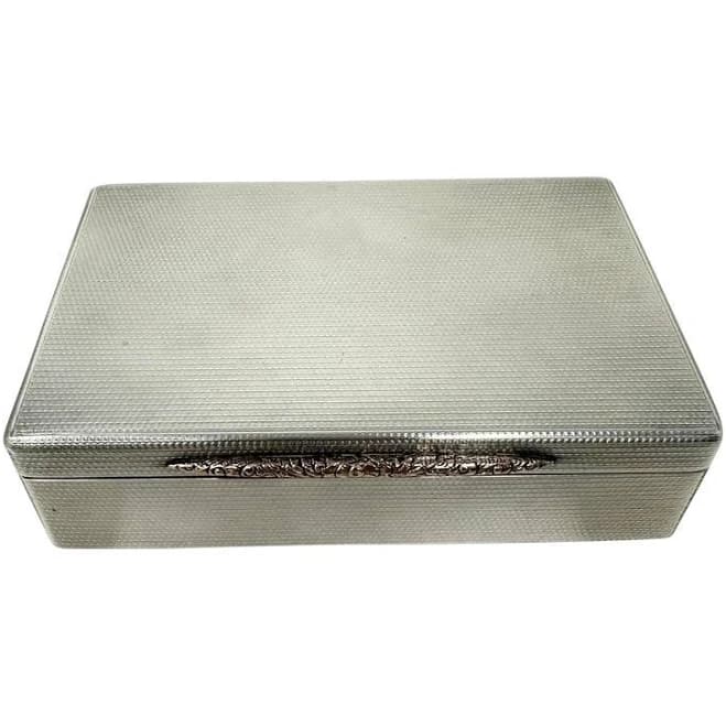Antique Vintage Sterling Solid Silver Jewellery Casket Trinket Box a Wilcox 1922
