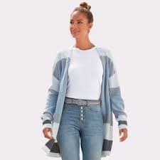 Women's Color Block Cardigan - LASCANA - Blue Multi Color Block 4/6 : Target