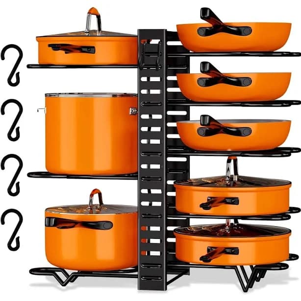 MaseiKar 8 Tiers Pot Organizer Rack