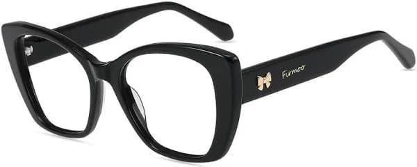Firmoo Black Cat-eye Prescription Glasses Frame Bow169