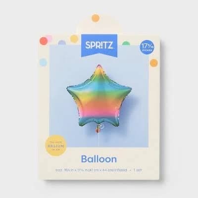 Spritz Star Foil Balloon Ombre Rainbow