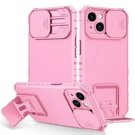 Camera Privacy Cover Hybrid Case Kickstand for iPhone 14