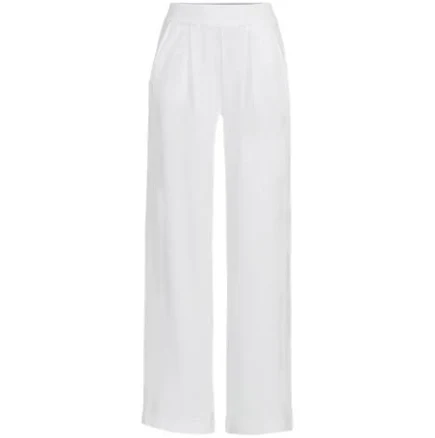 Lands' End Women's High-Rise Pleated Wide-Leg Knit Pants