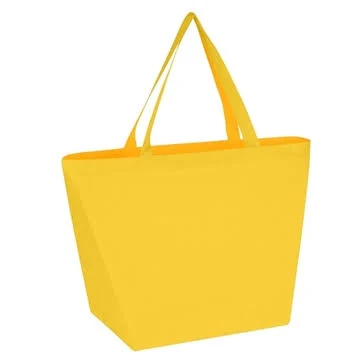 Yellow Sample - 80 Gram Non Woven 20" x 13" Budget Shopper Tote Bag