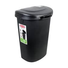 Rubbermaid 13 gal Touch Top Wastebasket, Black - Case of 4 - Walmart.com