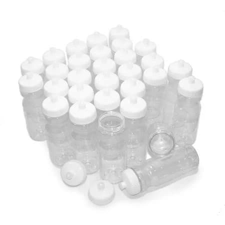 Rolling Sands BPA-Free 24 Ounce Clear/White Water Bottles (30 Pack)