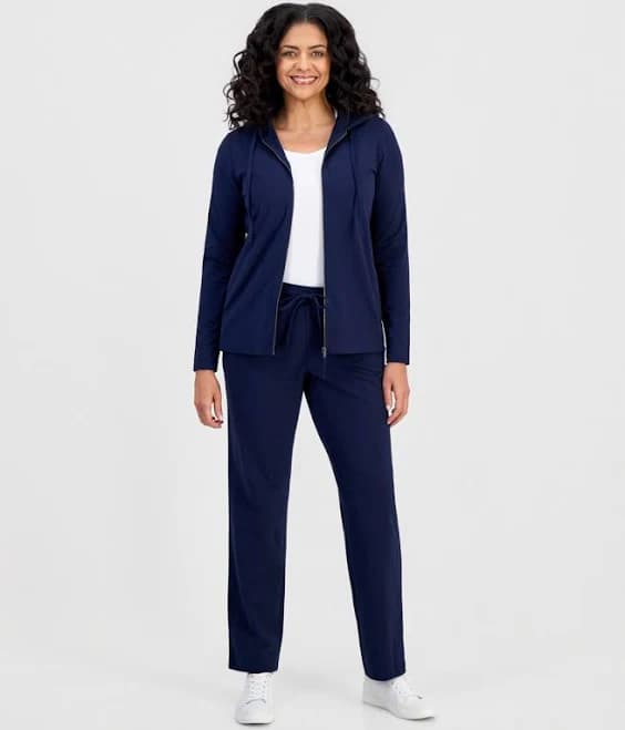 Style & Co. Women's Zip-Front Hooded Sweatshirt