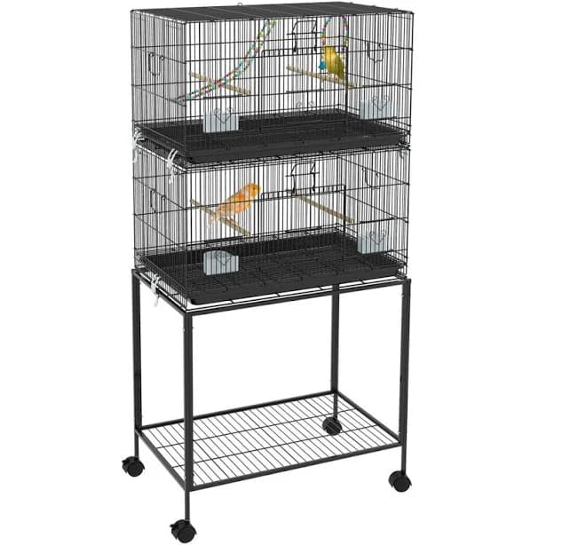 Latitude Run Double Stackable Bird Cage with Stand
