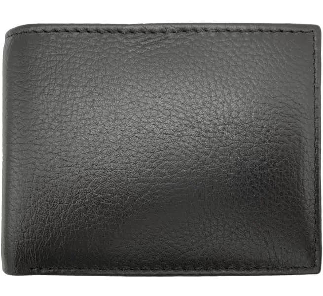 George Men's Genuine Milled Leather Bifold Wallet with Wing
