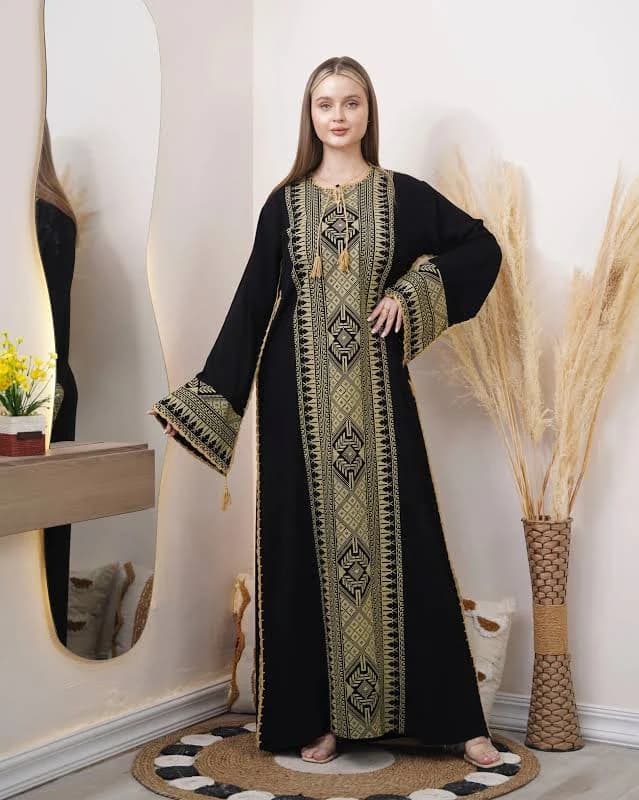 Aisha Palestinian Thobe Abaya Tatreez Embroidery Dress