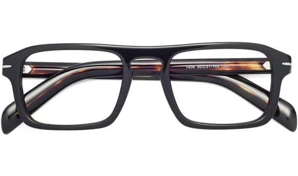 Black Thick Retro-Vintage Acetate Rectangle Glasses